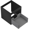 Mexen Box-A Korpus Waschbeckenunterschrank 45 cm, 1 Schublade, Schwarz Matt - 91AX0-0450-470-1-71