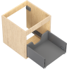 Mexen Box-A Korpus des Waschtischunterschranks 45 cm, 1 Schublade, Eiche - 91AX0-0450-470-1-81