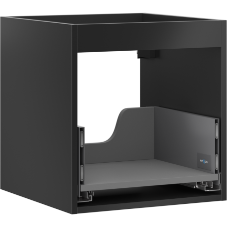 Mexen Box-A Korpus Waschbeckenunterschrank 45 cm, 1 Schublade, Schwarz Matt - 91AX0-0450-470-1-71