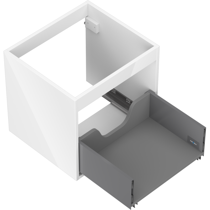 Mexen Box-A Korpus des Unterschranks 50 cm, 1 Schublade, Weiß Hochglanz - 91AX0-0500-470-1-00