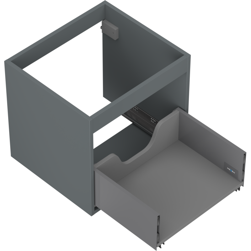 Mexen Box-A Waschtischunterschrankkorpus 50 cm, 1 Schublade, Graphit matt - 91AX0-0500-470-1-66