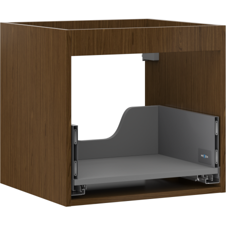 Mexen Box-A Korpus des Waschtischunterschranks 50 cm, 1 Schublade, Nussbaum - 91AX0-0500-470-1-86