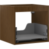 Mexen Box-A Korpus des Waschtischunterschranks 50 cm, 1 Schublade, Nussbaum - 91AX0-0500-470-1-86