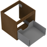 Mexen Box-A Korpus des Waschtischunterschranks 50 cm, 1 Schublade, Nussbaum - 91AX0-0500-470-1-86