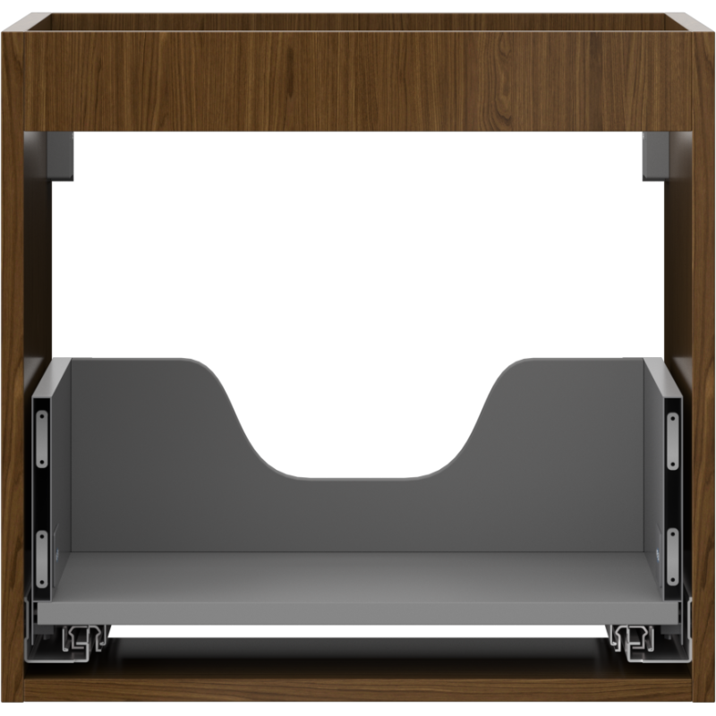 Mexen Box-A Korpus des Waschtischunterschranks 50 cm, 1 Schublade, Nussbaum - 91AX0-0500-470-1-86