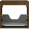 Mexen Box-A Korpus des Waschtischunterschranks 50 cm, 1 Schublade, Nussbaum - 91AX0-0500-470-1-86
