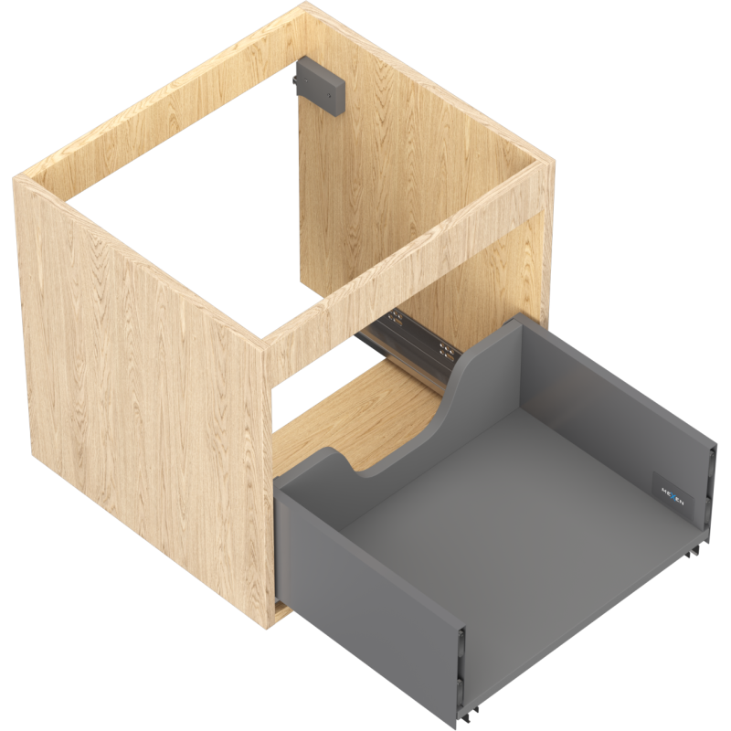 Mexen Box-A Korpus des Waschbeckenunterschranks 50 cm, 1 Schublade, Eiche - 91AX0-0500-470-1-81