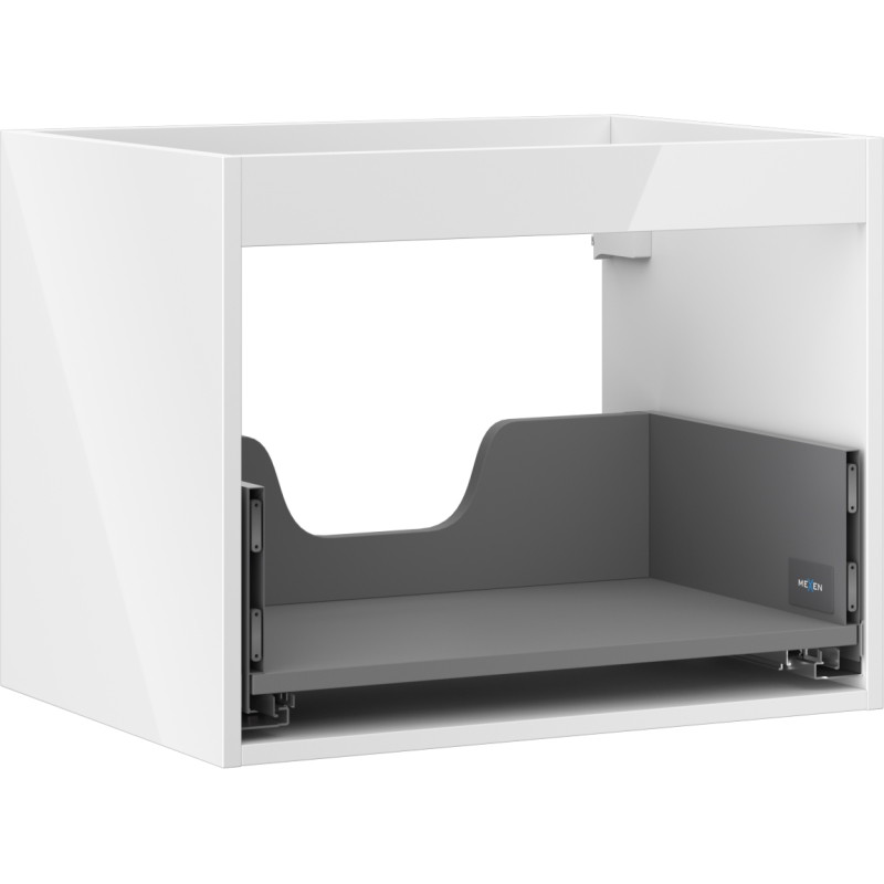 Mexen Box-A Schrankkorpus für Waschtisch 60 cm, 1 Schublade, weiß glänzend - 91AX0-0600-470-1-00