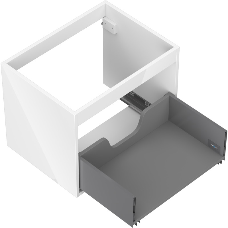 Mexen Box-A Schrankkorpus für Waschtisch 60 cm, 1 Schublade, weiß glänzend - 91AX0-0600-470-1-00