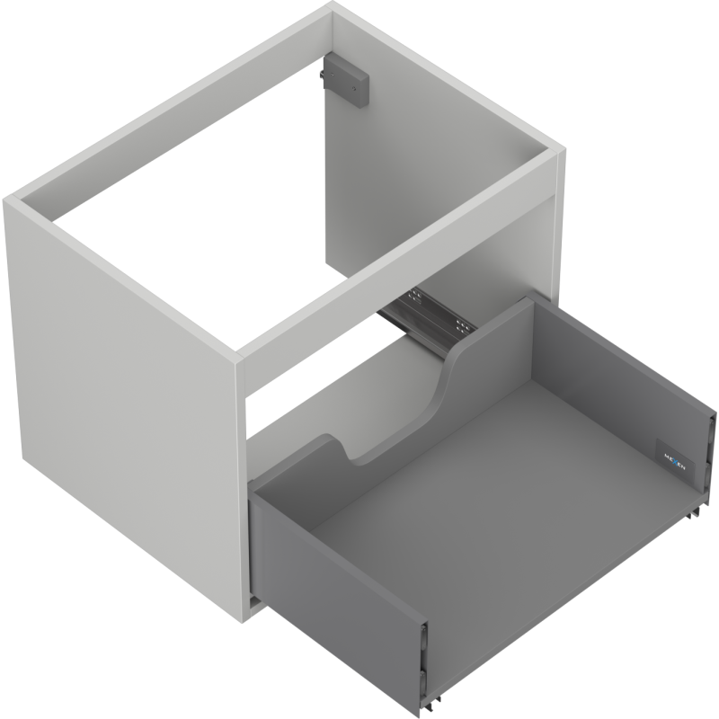 Mexen Box-A Korpus des Waschtischunterschranks 60 cm, 1 Schublade, Grau matt - 91AX0-0600-470-1-62