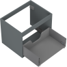 Mexen Box-A Korpus Waschtischunterschrank 60 cm, 1 Schublade, Graphit Matt - 91AX0-0600-470-1-66