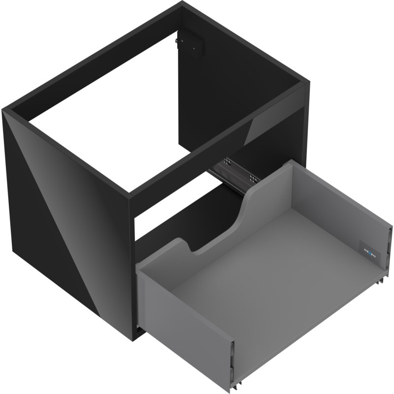 Mexen Box-A Unterschrankkorpus 60 cm, 1 Schublade, schwarz glänzend - 91AX0-0600-470-1-70