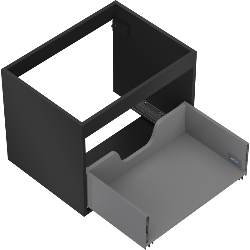 Mexen Box-A Korpus für Unterschrank 60 cm, 1 Schublade, Schwarz matt - 91AX0-0600-470-1-71