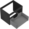 Mexen Box-A Korpus für Unterschrank 60 cm, 1 Schublade, Schwarz matt - 91AX0-0600-470-1-71