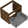 Mexen Box-A Unterschrankkorpus 60 cm, 1 Schublade, Nussbaum - 91AX0-0600-470-1-86