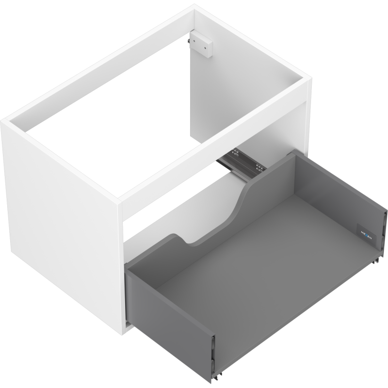 Mexen Box-A Korpus des Waschtischunterschranks 70 cm, 1 Schublade, Weiß Matt - 91AX0-0700-470-1-01