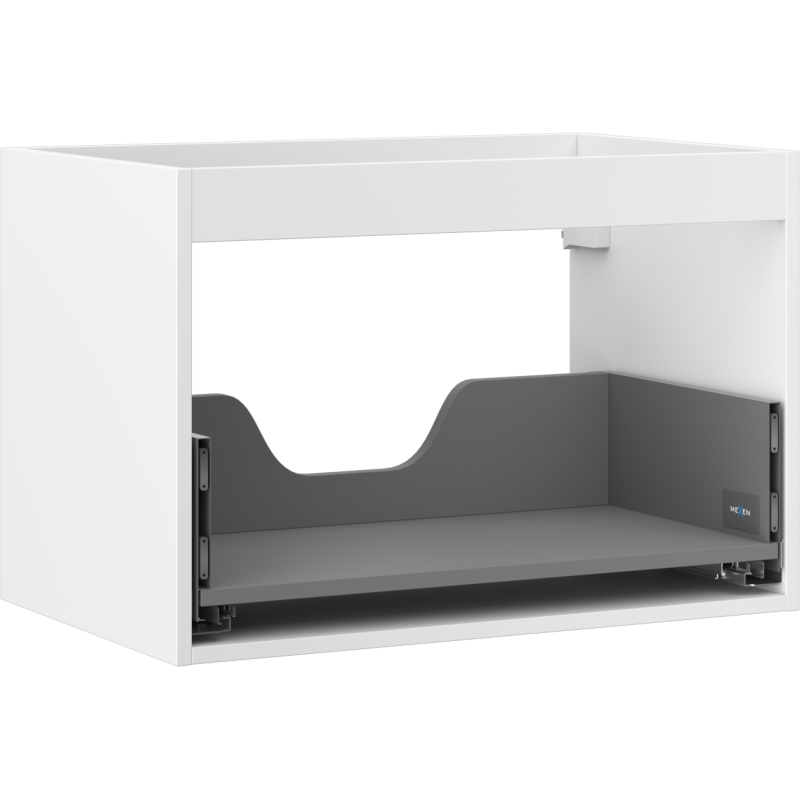 Mexen Box-A Korpus des Waschtischunterschranks 70 cm, 1 Schublade, Weiß Matt - 91AX0-0700-470-1-01