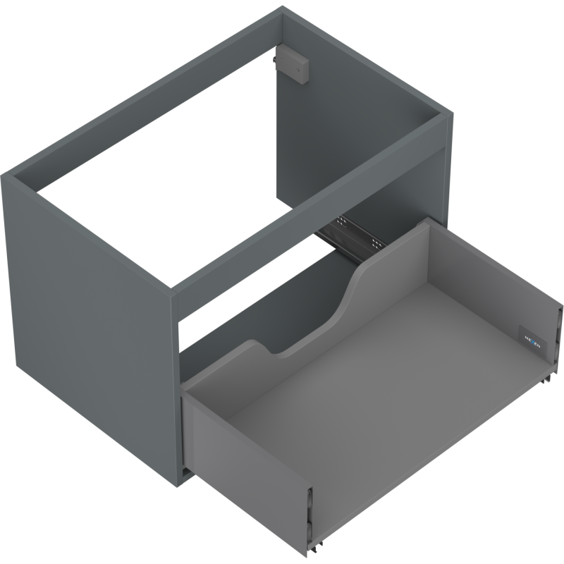 Mexen Box-A Korpus des Waschtischunterschranks 70 cm, 1 Schublade, Mattgrafit - 91AX0-0700-470-1-66