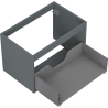 Mexen Box-A Korpus des Waschtischunterschranks 70 cm, 1 Schublade, Mattgrafit - 91AX0-0700-470-1-66