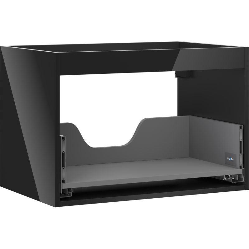 Mexen Box-A Unterschrankgehäuse 70 cm, 1 Schublade, schwarzer Glanz - 91AX0-0700-470-1-70