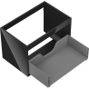 Mexen Box-A Unterschrankgehäuse 70 cm, 1 Schublade, schwarzer Glanz - 91AX0-0700-470-1-70