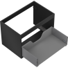 Mexen Box-A Waschtischunterschrank 70 cm, 1 Schublade, schwarzmatt - 91AX0-0700-470-1-71