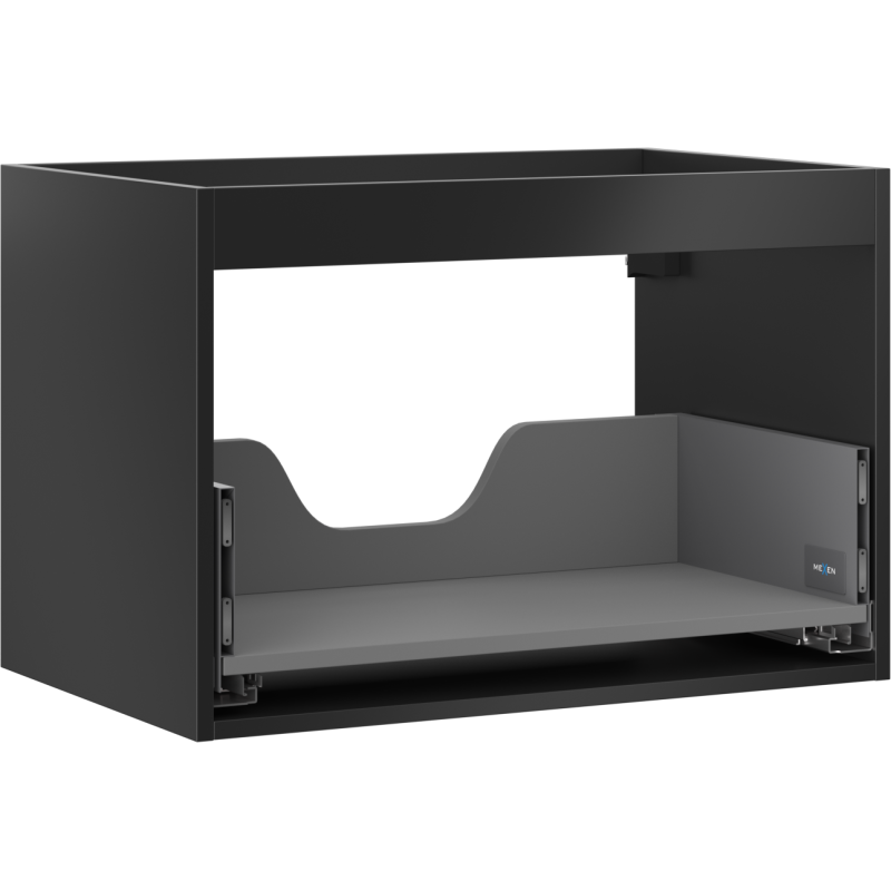 Mexen Box-A Waschtischunterschrank 70 cm, 1 Schublade, schwarzmatt - 91AX0-0700-470-1-71