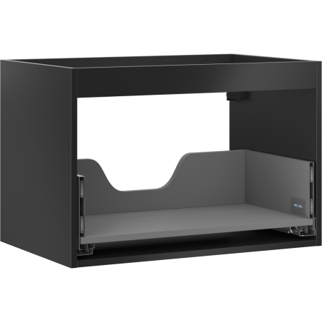 Mexen Box-A Waschtischunterschrank 70 cm, 1 Schublade, schwarzmatt - 91AX0-0700-470-1-71