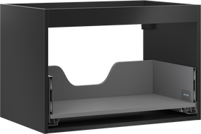 Mexen Box-A Waschtischunterschrank 70 cm, 1 Schublade, schwarzmatt - 91AX0-0700-470-1-71