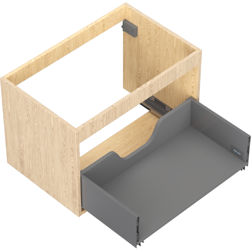 Mexen Box-A Korpus des Waschtischunterschranks 70 cm, 1 Schublade, Eiche - 91AX0-0700-470-1-81