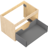 Mexen Box-A Korpus des Waschtischunterschranks 70 cm, 1 Schublade, Eiche - 91AX0-0700-470-1-81