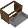 Mexen Box-A Korpus des Waschtischunterschranks 70 cm, 1 Schublade, Nussbaum - 91AX0-0700-470-1-86