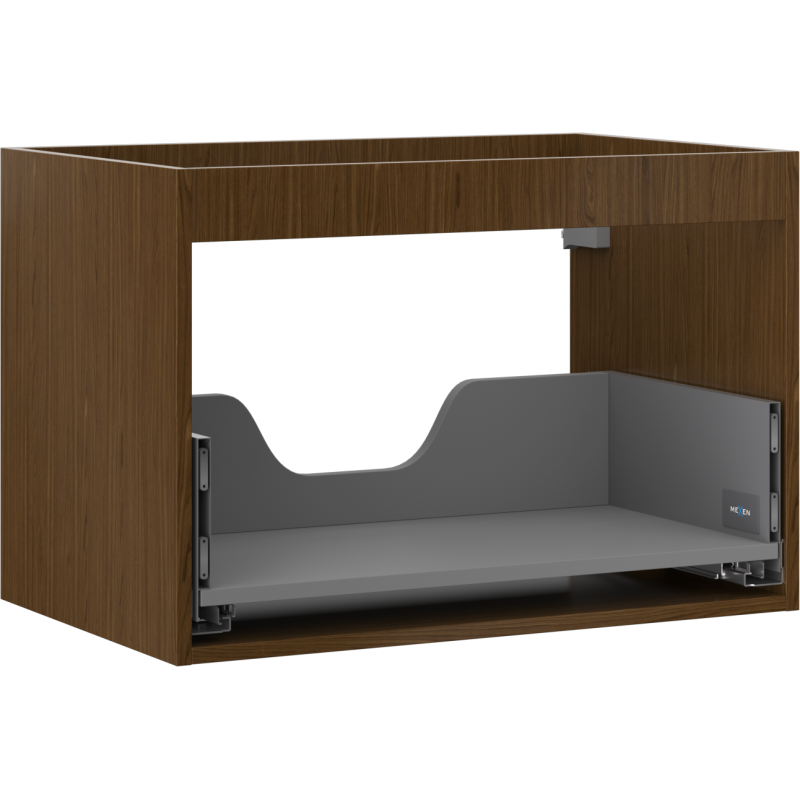 Mexen Box-A Korpus des Waschtischunterschranks 70 cm, 1 Schublade, Nussbaum - 91AX0-0700-470-1-86