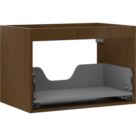 Mexen Box-A Korpus des Waschtischunterschranks 70 cm, 1 Schublade, Nussbaum - 91AX0-0700-470-1-86