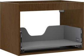 Mexen Box-A Korpus des Waschtischunterschranks 70 cm, 1 Schublade, Nussbaum - 91AX0-0700-470-1-86