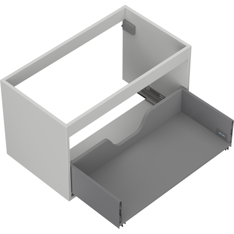 Mexen Box-A Unterschrankgehäuse für Waschtischunterschrank 80 cm, 1 Schublade, graumatt - 91AX0-0800-470-1-62