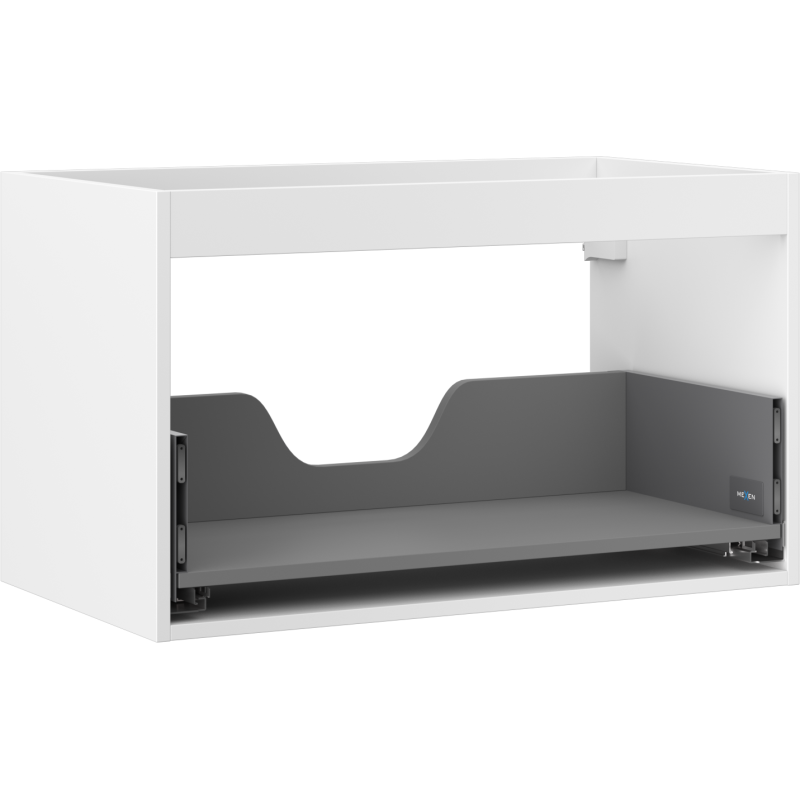 Mexen Box-A Korpus des Waschtischunterschranks 80 cm, 1 Schublade, Weiß Matt - 91AX0-0800-470-1-01