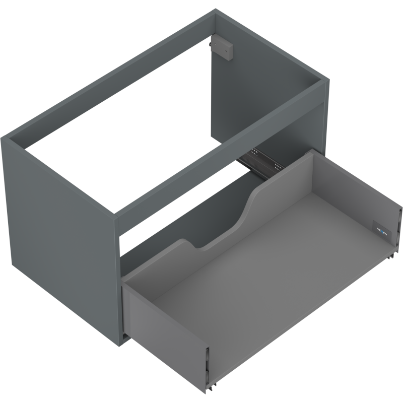 Mexen Box-A Korpus des Waschbeckenschranks 80 cm, 1 Schublade, Graphit Matt - 91AX0-0800-470-1-66