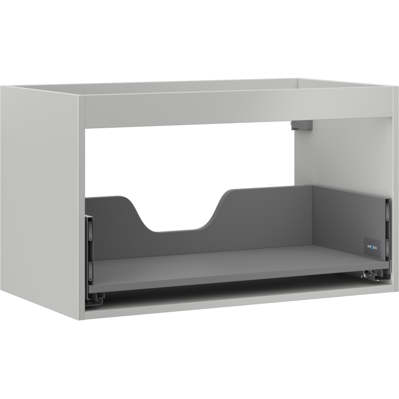 Mexen Box-A Unterschrankgehäuse für Waschtischunterschrank 80 cm, 1 Schublade, graumatt - 91AX0-0800-470-1-62