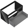 Mexen Box-A Unterschrank-Korpus 80 cm, 1 Schublade, Schwarz Hochglanz - 91AX0-0800-470-1-70