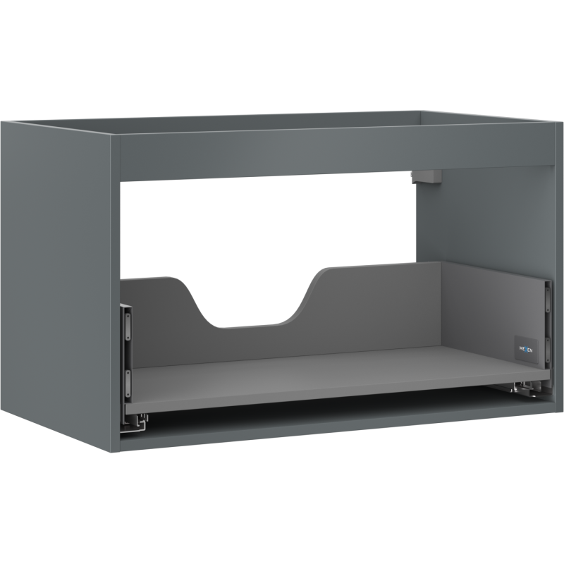 Mexen Box-A Korpus des Waschbeckenschranks 80 cm, 1 Schublade, Graphit Matt - 91AX0-0800-470-1-66