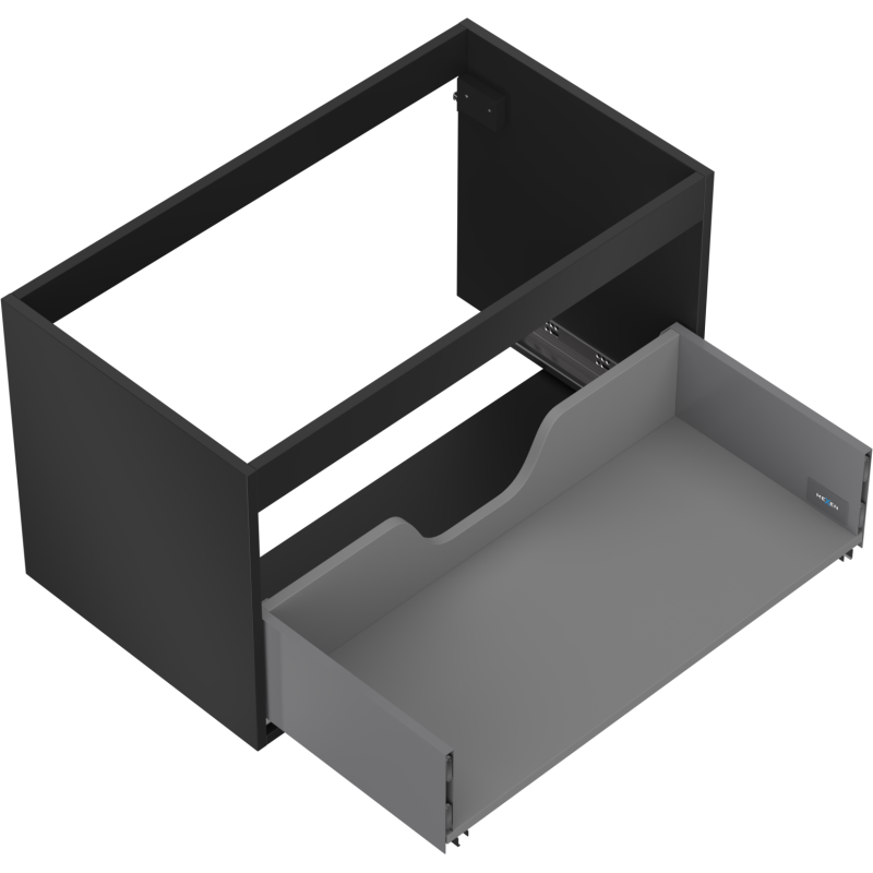 Mexen Box-A Unterschrankkorpus 80 cm, 1 Schublade, schwarz matt - 91AX0-0800-470-1-71