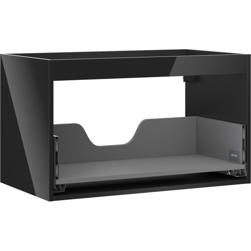 Mexen Box-A Unterschrank-Korpus 80 cm, 1 Schublade, Schwarz Hochglanz - 91AX0-0800-470-1-70