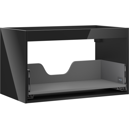 Mexen Box-A Unterschrank-Korpus 80 cm, 1 Schublade, Schwarz Hochglanz - 91AX0-0800-470-1-70