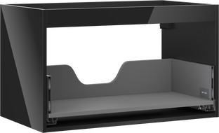 Mexen Box-A Unterschrank-Korpus 80 cm, 1 Schublade, Schwarz Hochglanz - 91AX0-0800-470-1-70