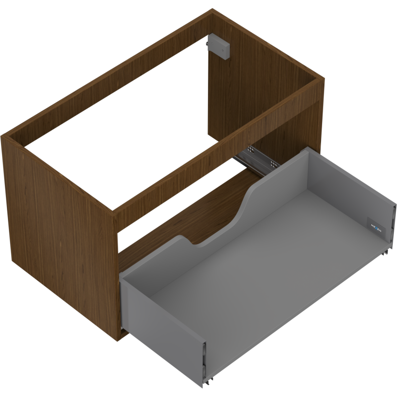 Mexen Box-A Unterschrankkorpus 80 cm, 1 Schublade, Nussbaum - 91AX0-0800-470-1-86