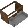 Mexen Box-A Unterschrankkorpus 80 cm, 1 Schublade, Nussbaum - 91AX0-0800-470-1-86