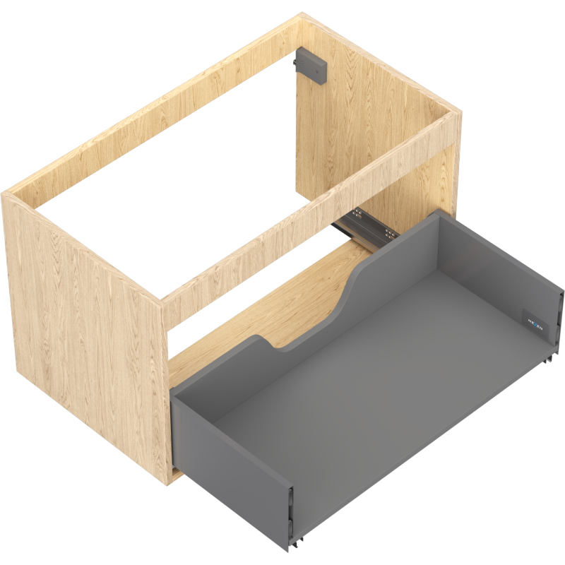 Mexen Box-A Korpus des Waschbeckenschranks 80 cm, 1 Schublade, Eiche - 91AX0-0800-470-1-81