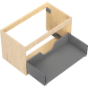 Mexen Box-A Korpus des Waschbeckenschranks 80 cm, 1 Schublade, Eiche - 91AX0-0800-470-1-81