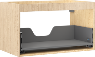Mexen Box-A Korpus des Waschbeckenschranks 80 cm, 1 Schublade, Eiche - 91AX0-0800-470-1-81